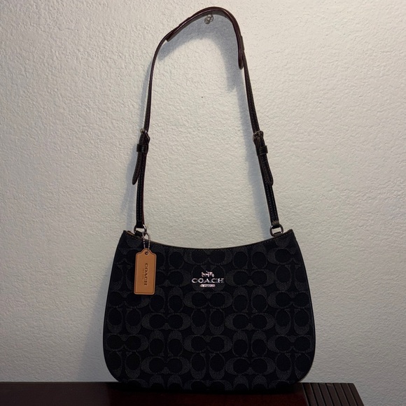 Coach Handbags - COACH Penelope Shoulder Bag In Black Signature Denim CP104